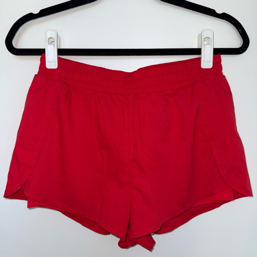 Girlfriend Collective Red Running Shorts